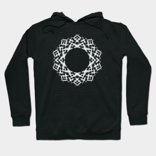 Mandala Flurry White Hoodie